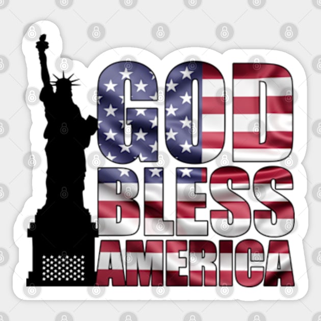 GOD BLESS AMERICA Sticker by yphien